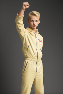 Polish teenager boy with  blonde hair