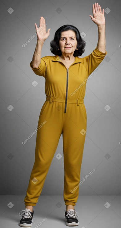 Spanish elderly female with  black hair