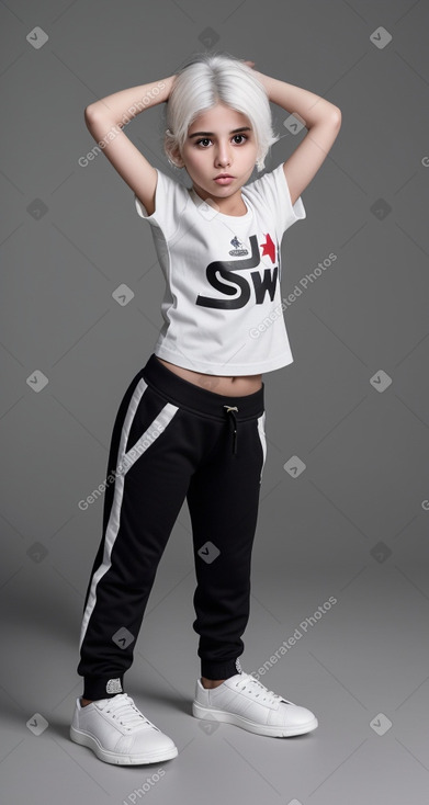 Kuwaiti child girl with  white hair