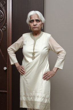 Pakistani elderly female with  white hair