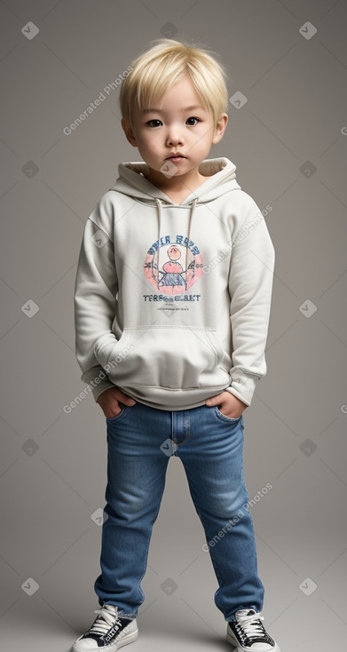 Japanese infant boy with  blonde hair