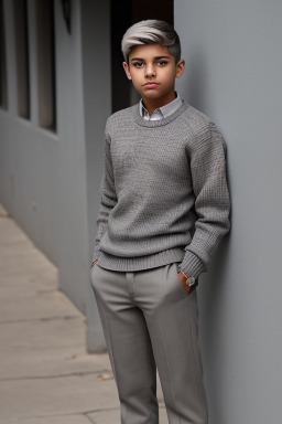 Nicaraguan teenager male with  gray hair