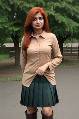 Pakistani 45 years female with  ginger hair