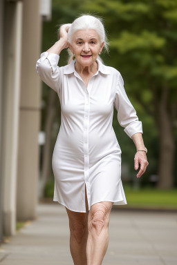 Irish elderly female with  white hair