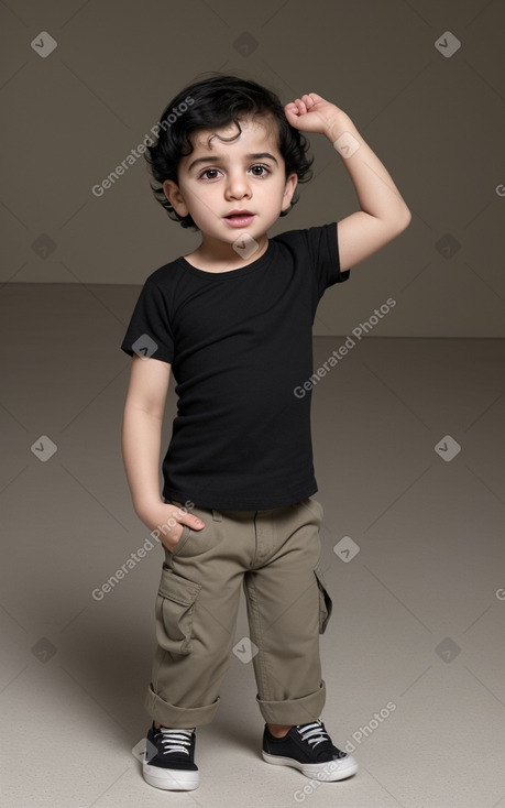 Lebanese infant boy with  black hair