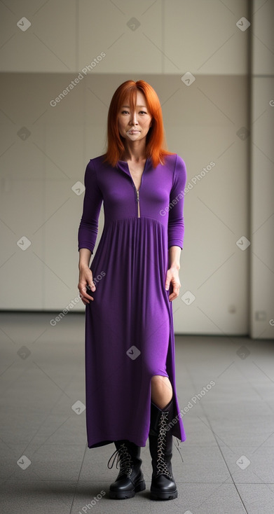 Japanese 45 years female with  ginger hair