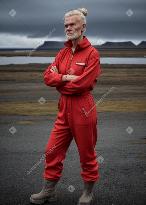 Icelandic elderly male with  blonde hair