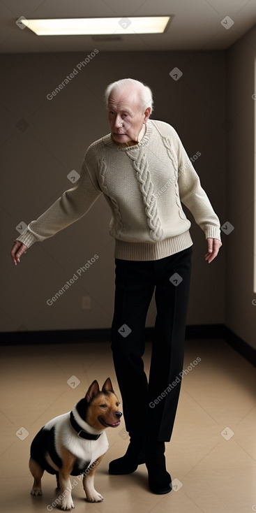 Elderly male with  black hair