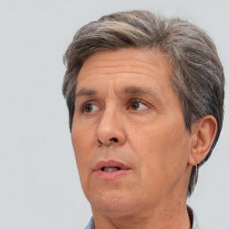 Neutral white adult male with short  brown hair and brown eyes