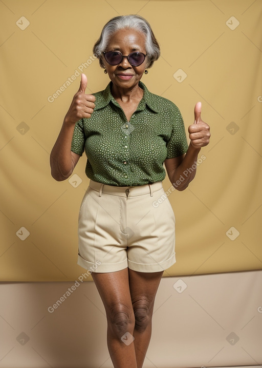 Ghanaian elderly female with  brown hair