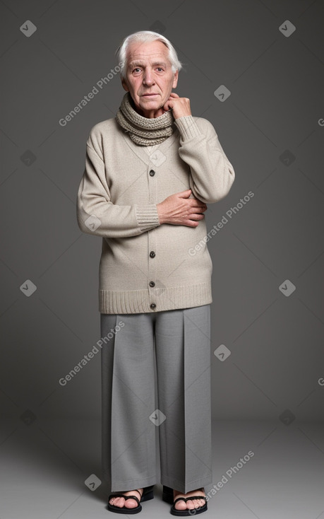 Belgian elderly male with  white hair