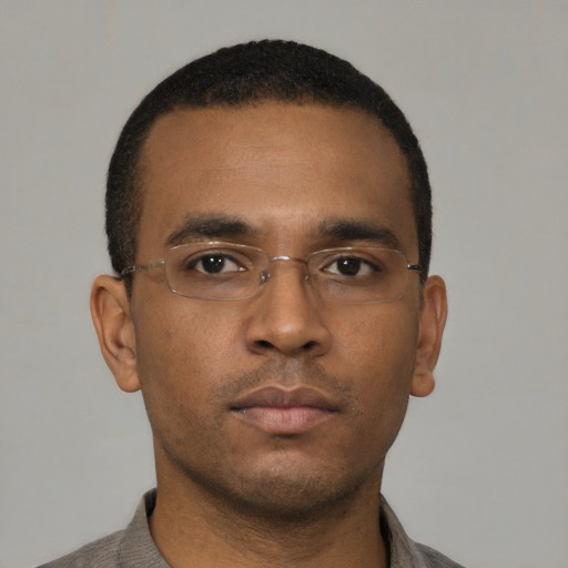 Neutral latino young-adult male with short  brown hair and brown eyes