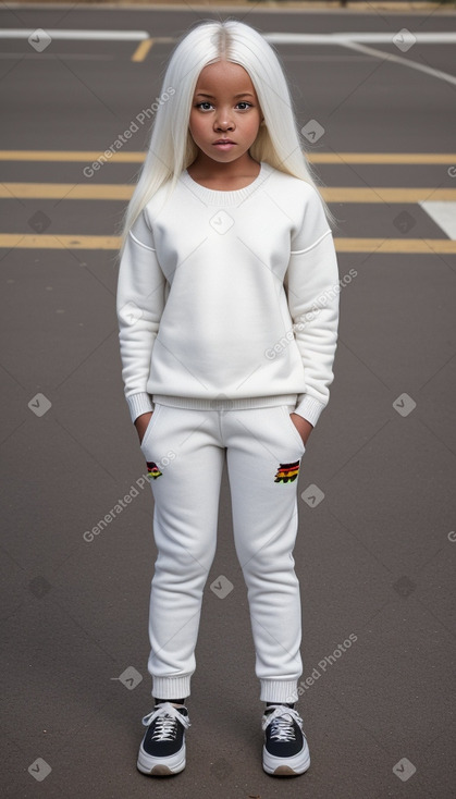 Zimbabwean child girl with  white hair