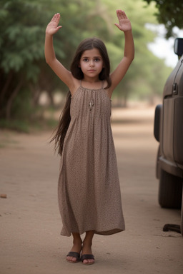 Paraguayan child girl with  brown hair