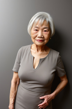 Elderly female with  gray hair