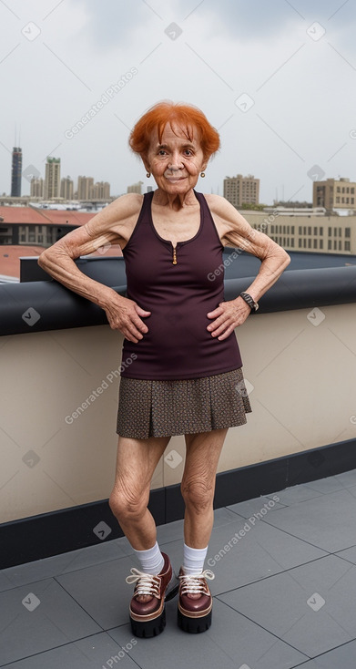 Omani elderly female with  ginger hair