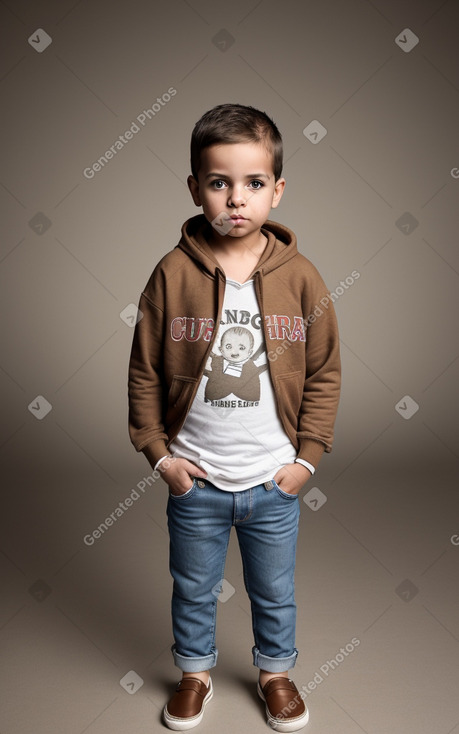 Cuban infant boy with  brown hair