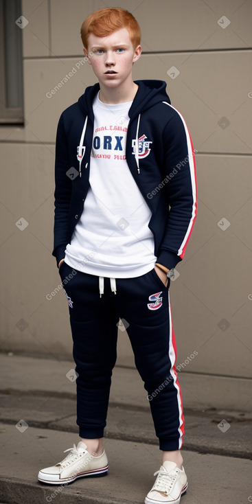 Panamanian teenager boy with  ginger hair