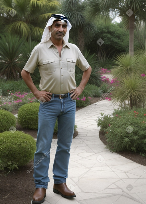 Emirati middle-aged male with  blonde hair