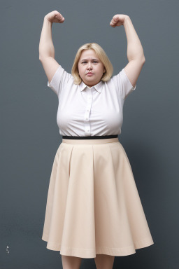 Belarusian middle-aged female with  blonde hair