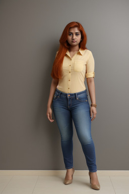 Bangladeshi adult female with  ginger hair