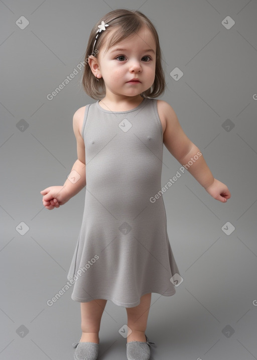 New zealand infant girl with  gray hair