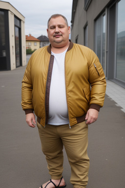 Slovak middle-aged male with  brown hair