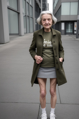 German elderly female with  gray hair