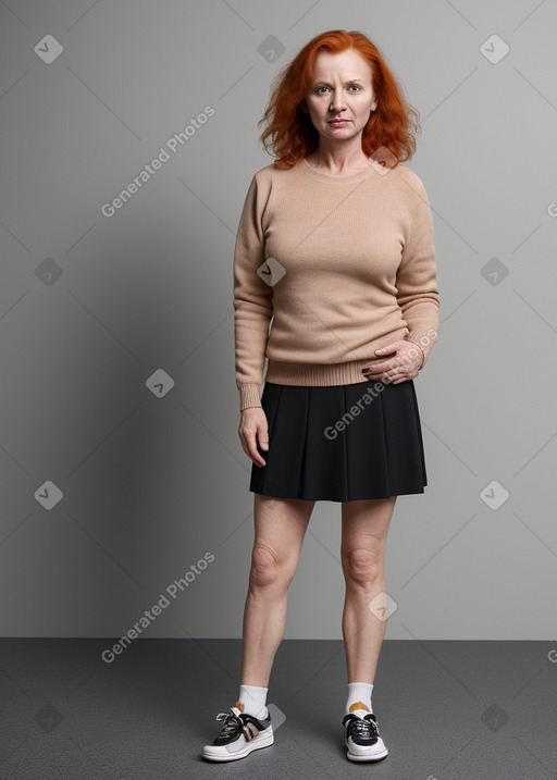 Belarusian middle-aged female with  ginger hair