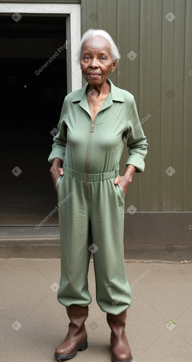 Elderly female with  brown hair