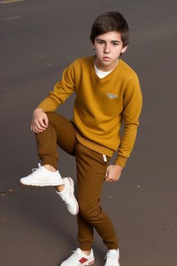 Paraguayan teenager boy with  brown hair