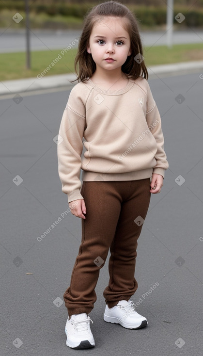 New zealand infant girl with  brown hair