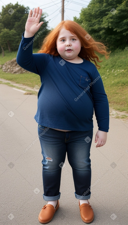 Bulgarian child girl with  ginger hair