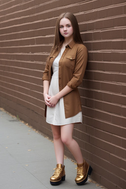 Young adult female with  brown hair