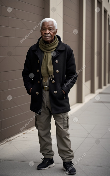 African american elderly male with  black hair