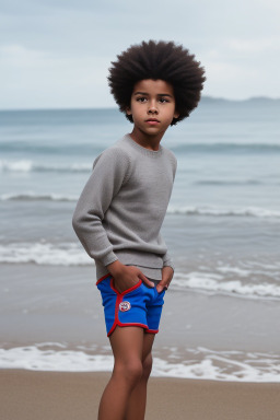 Costa rican child boy with  gray hair