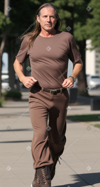 American middle-aged male with  brown hair