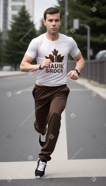 Canadian adult male with  brown hair