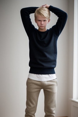 Finnish teenager boy with  blonde hair