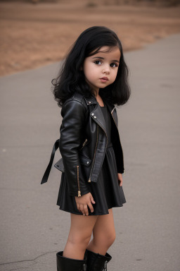 Moroccan infant girl with  black hair