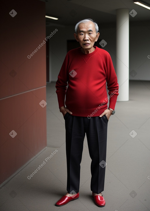 Singaporean elderly male with  brown hair