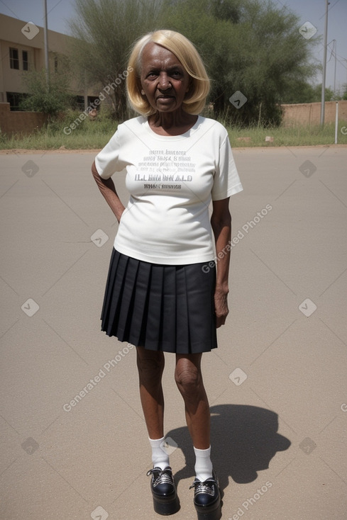 Sudanese elderly female with  blonde hair