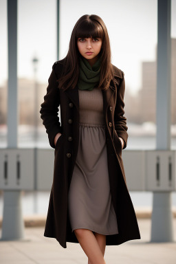 Libyan young adult female with  brown hair