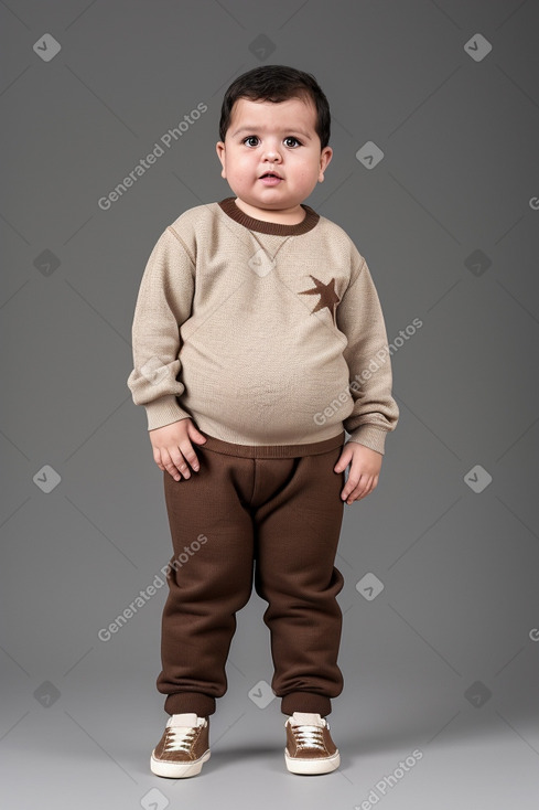 Algerian infant boy with  brown hair