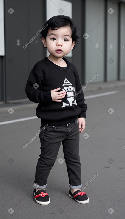 Taiwanese infant boy with  black hair