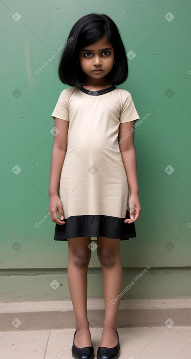 Bangladeshi child girl with  black hair