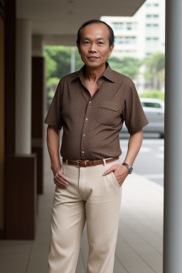 Singaporean 45 years male with  brown hair