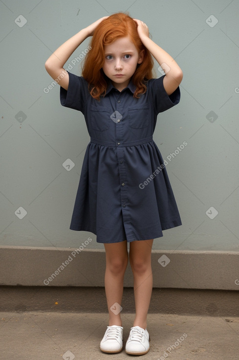 Guatemalan child girl with  ginger hair