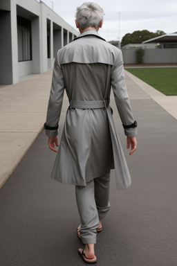 Australian teenager boy with  gray hair