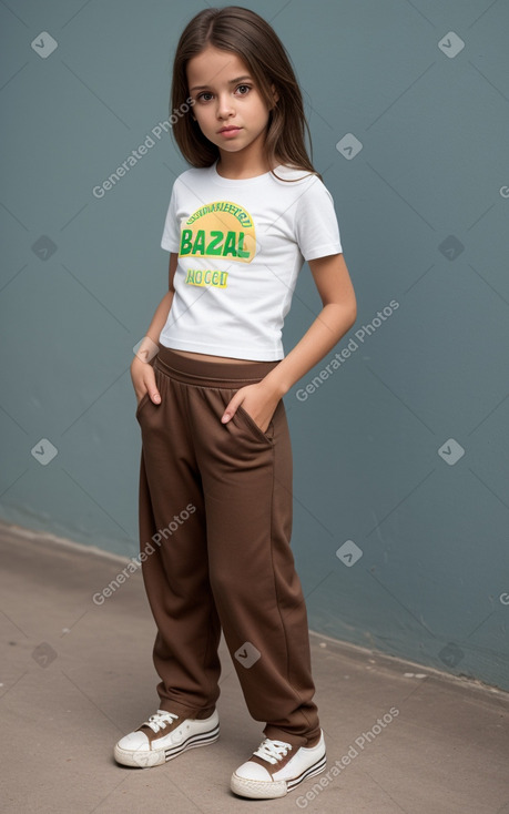 Brazilian child female with  brown hair